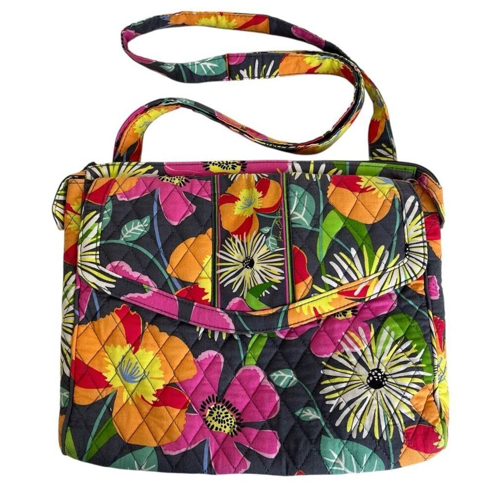 Vera Bradley Jazzy Blooms Tablet iPad Hipster Crossbody Floral Retired Pattern - Picture 9 of 9